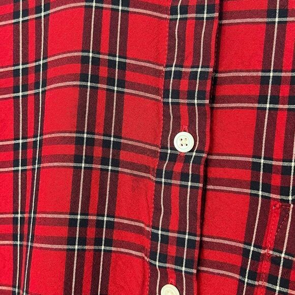 Madewell Women’s Oversized Ex-Boyfriend Shirt in Tartan Plaid Size Small - Picture 7 of 15